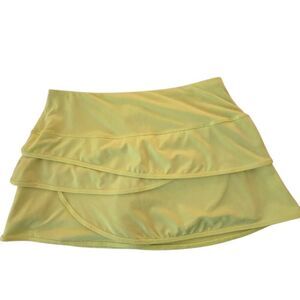 Lucky in Love Yellow Tiered Golf Skort